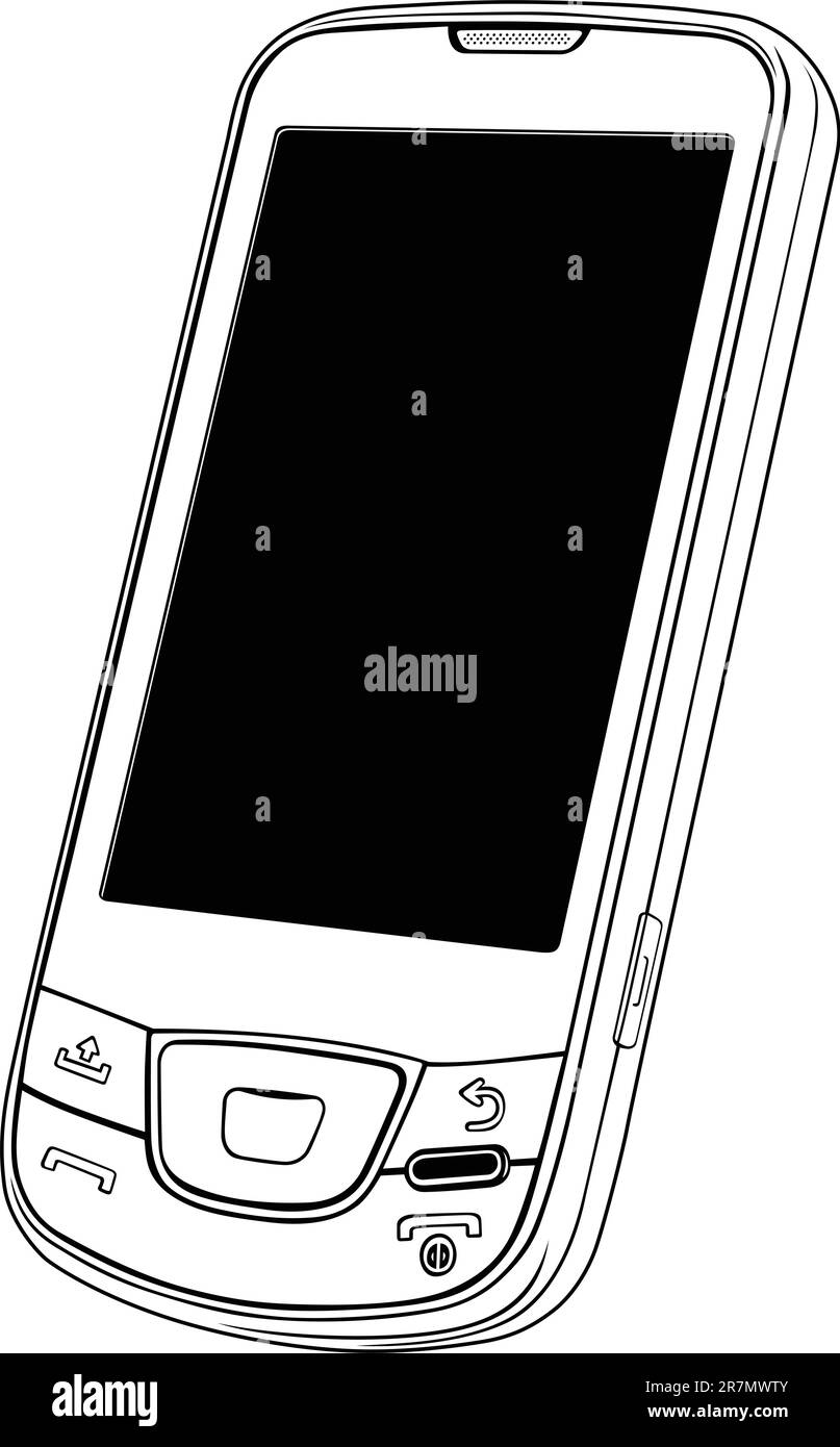 Smart phone isolated on white Stock Vector Image & Art - Alamy