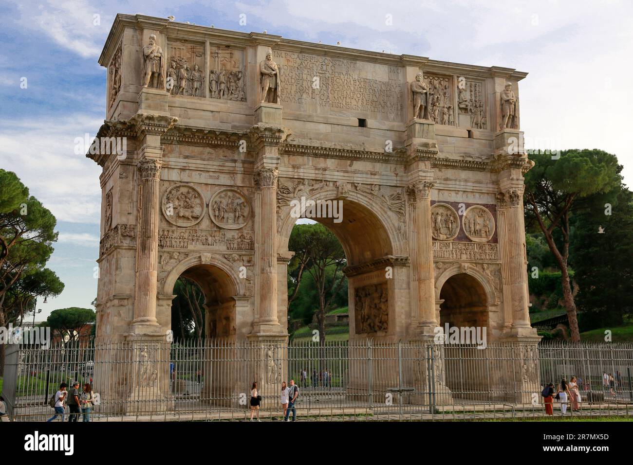The Colosseum Area and Arch of Constantine from via dei Fori Imperiali ...