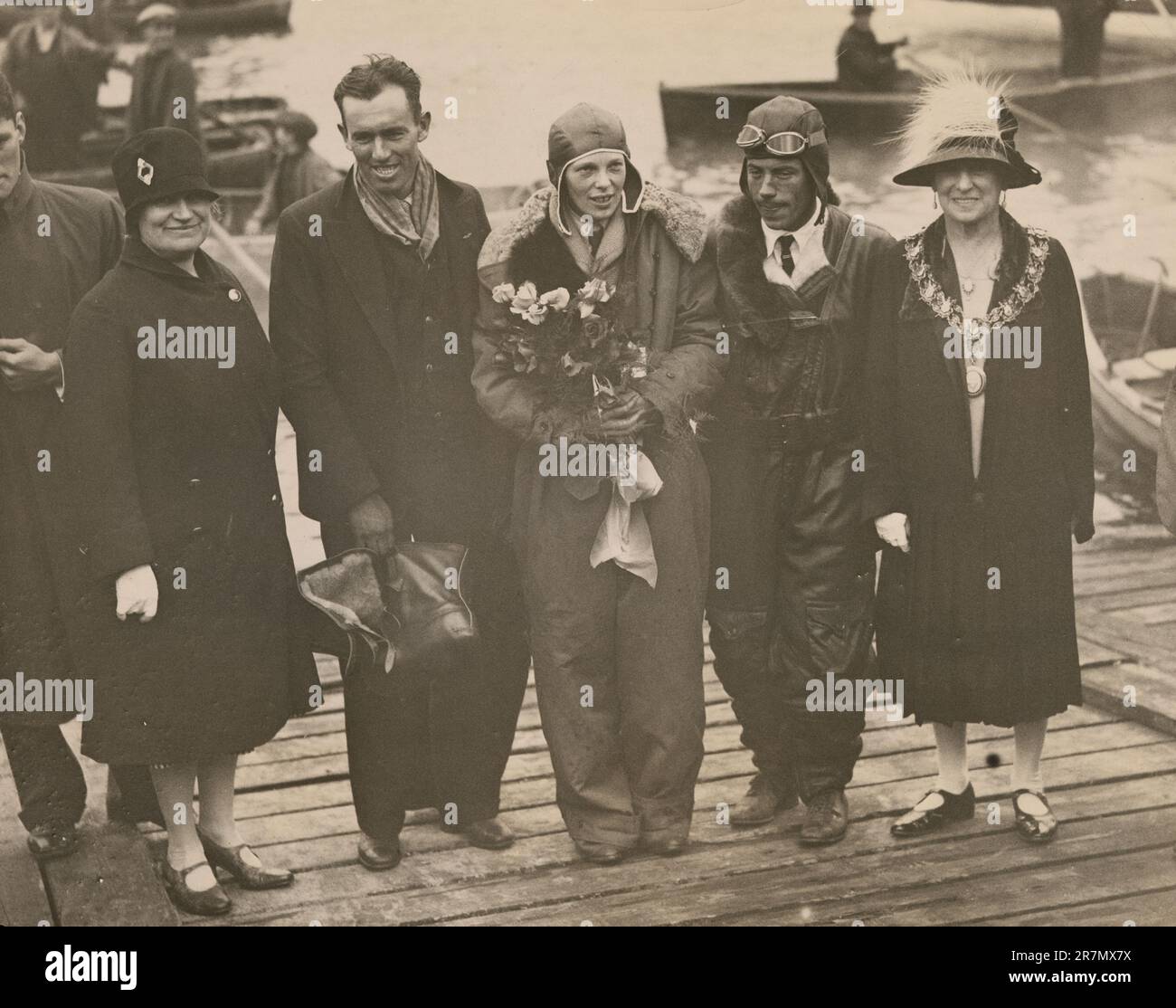 Amelia Earhart 1928 Stock Photo