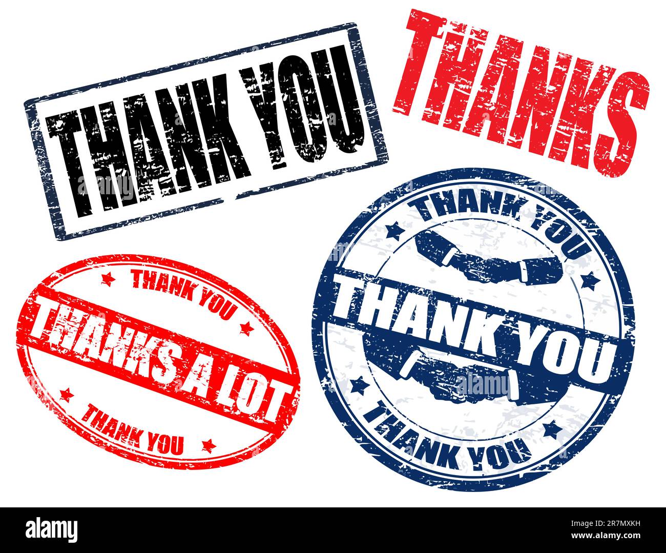 Set of thank you stamps Stock Vector Image & Art - Alamy