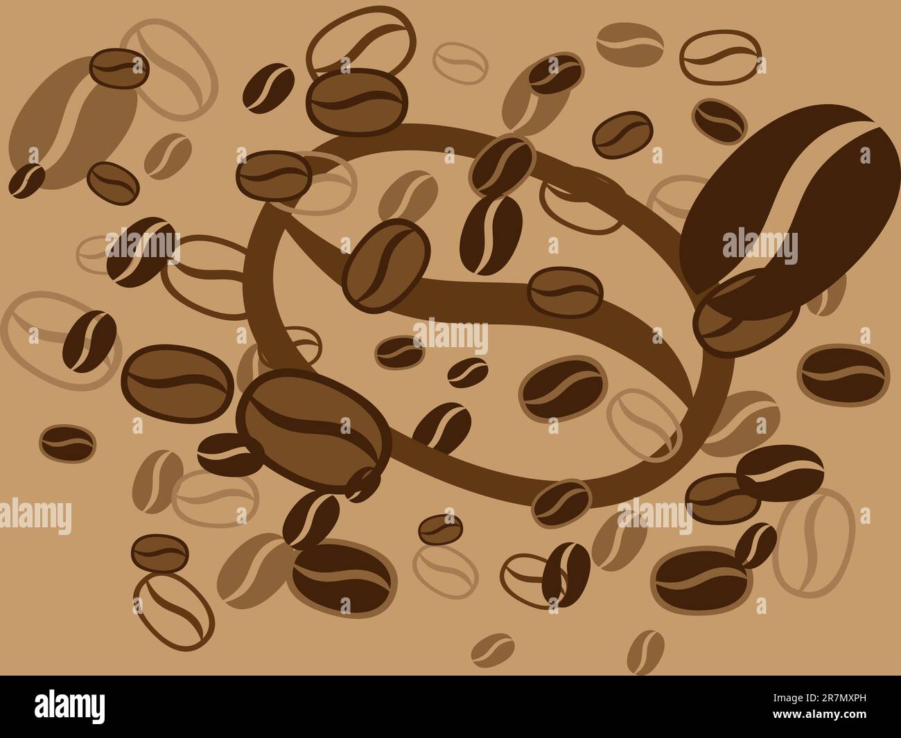 Vector picture of coffee bean background Stock Vector