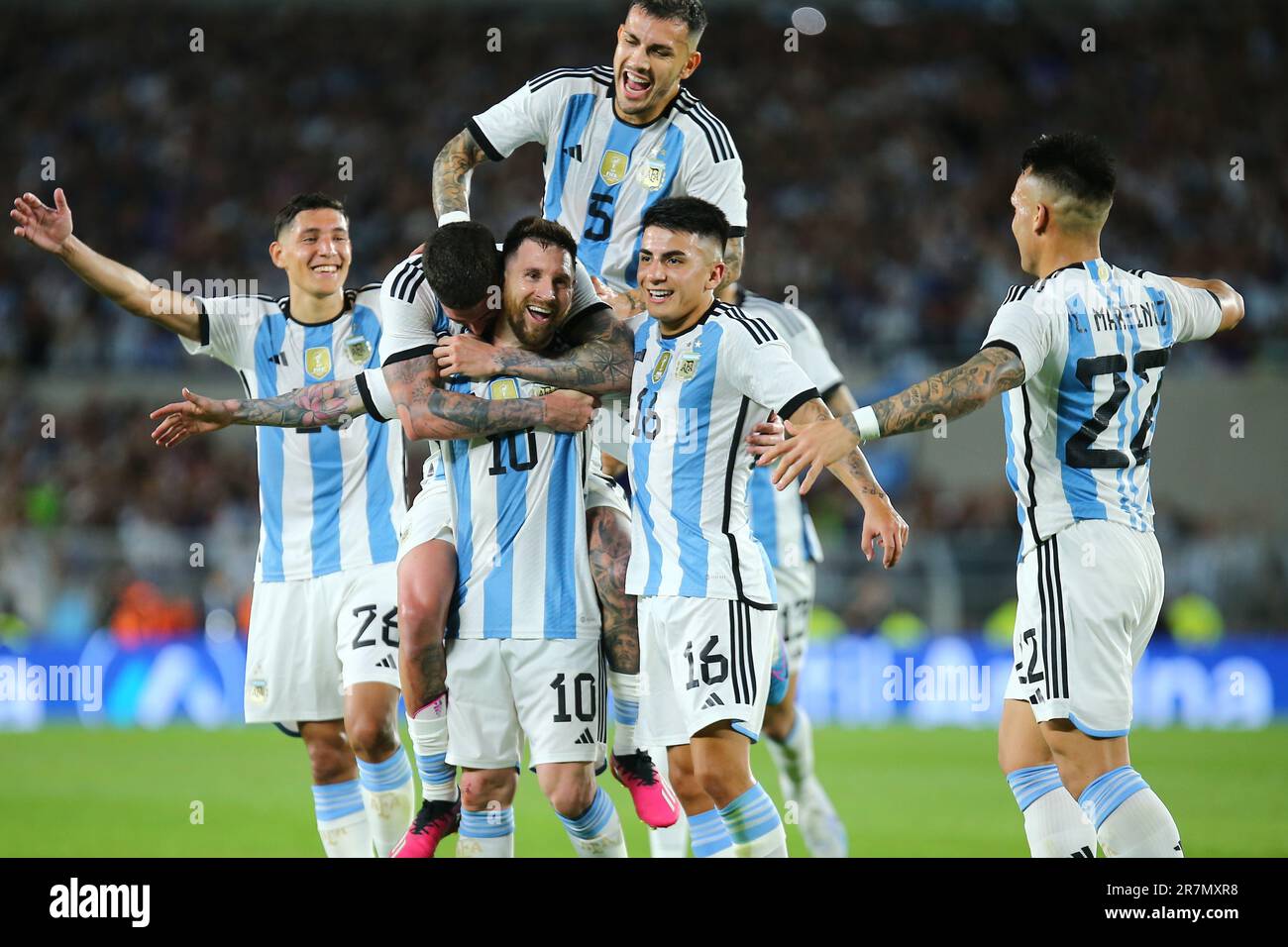 Argentina Soccer Team World Cup Champion Stock Photo