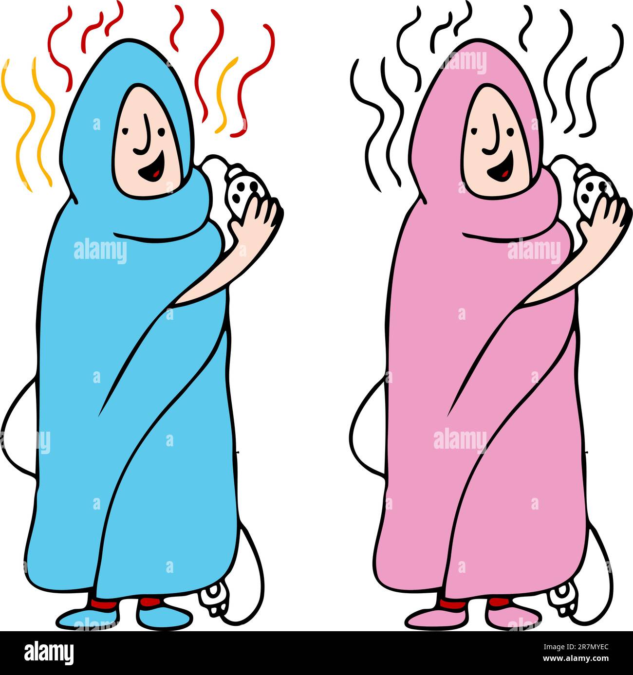 Women wearing blanket Stock Vector Images Alamy