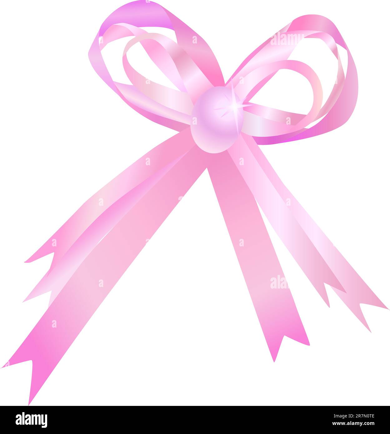 Beautiful Big Bow Made Pink Ribbon Stock Vector (Royalty Free