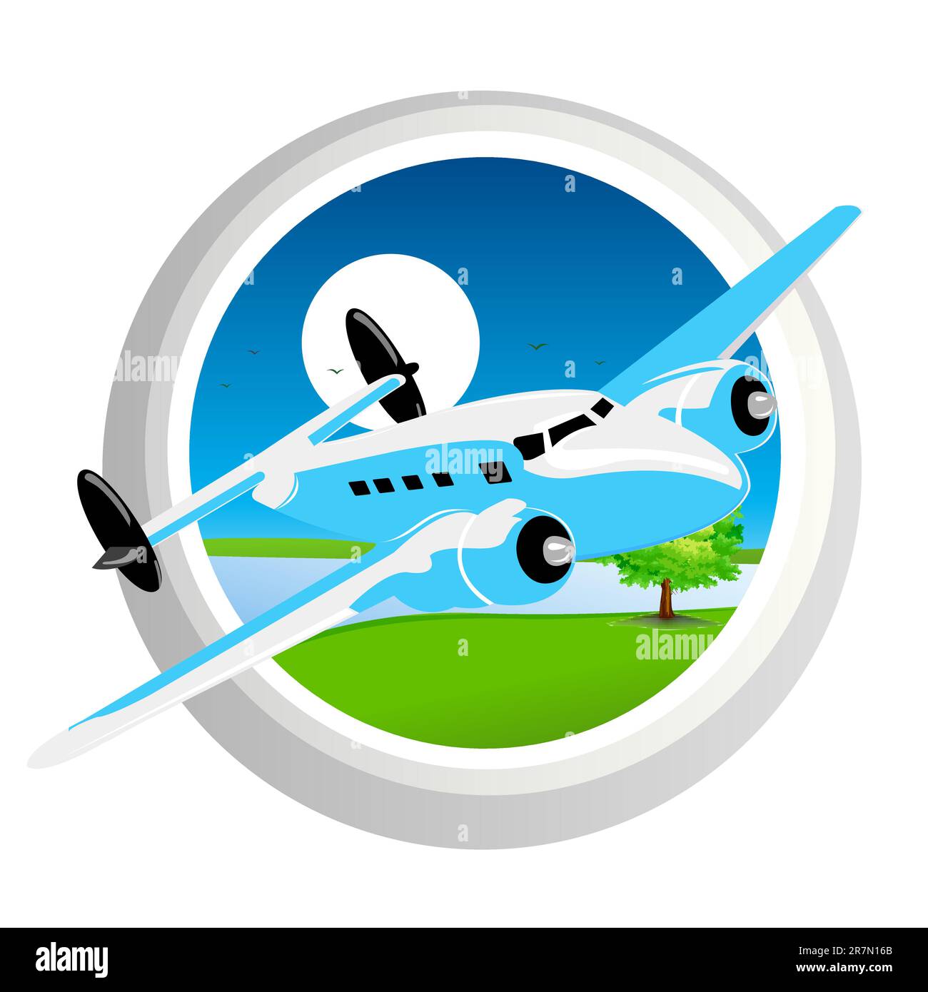 illustration of plane in air on white background Stock Vector Image & Art Alamy