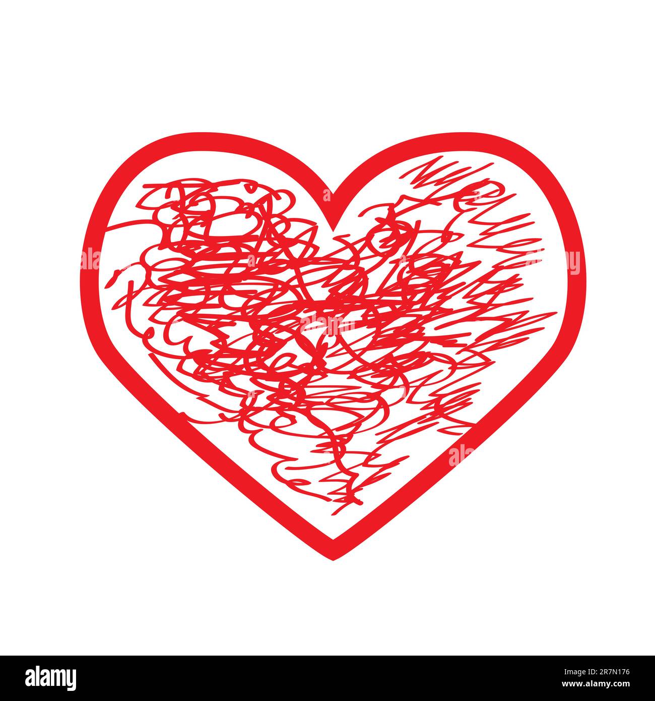 Red heart on a white background.Vector illustration Stock Vector Image ...