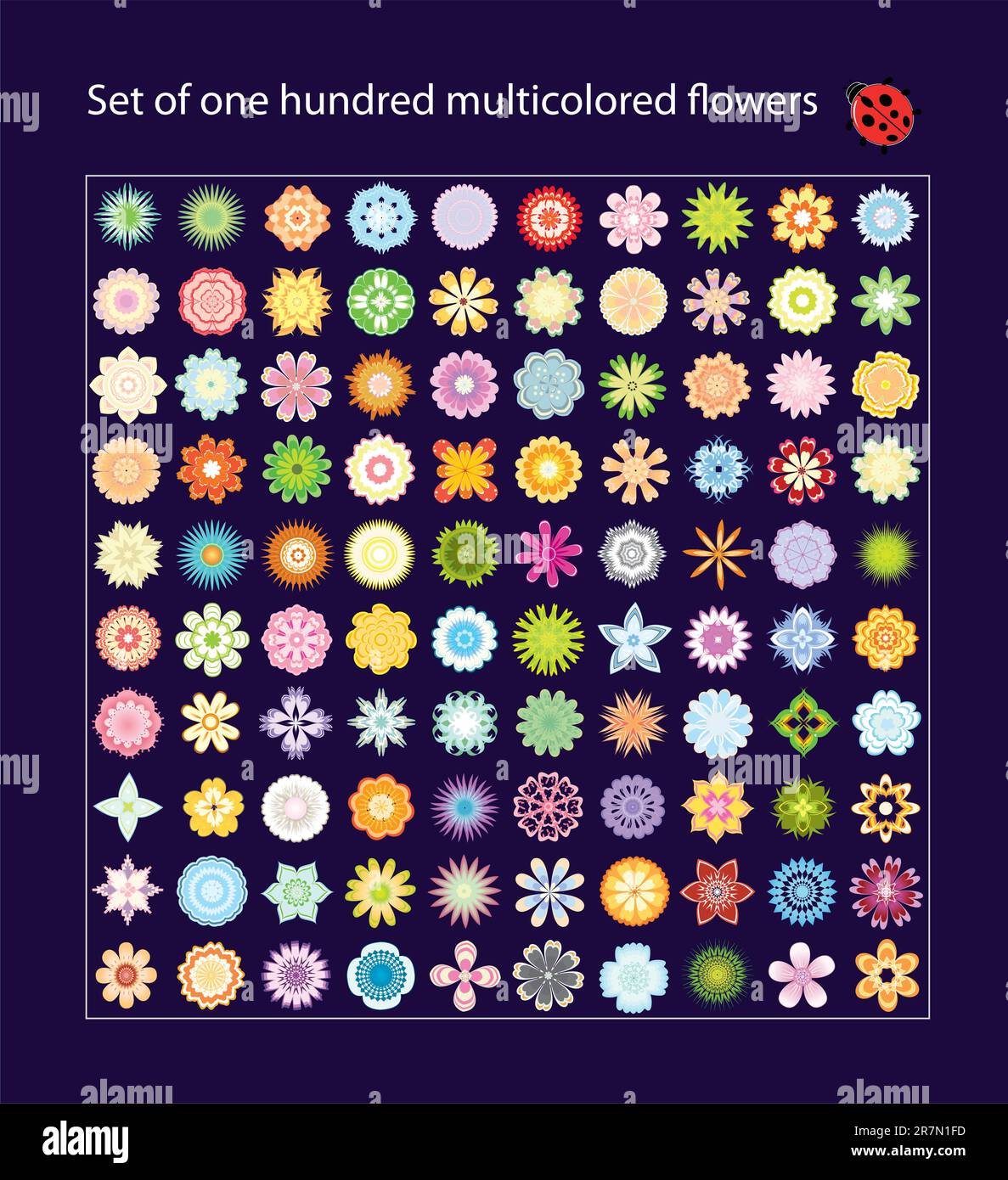 hundred-flowers-stock-vector-images-alamy