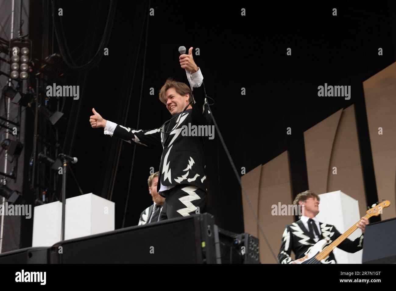 London, UK. 16th June 2023. The Hives play live at Emirates Stadium supporting Arctic Monkeys. Cristina Massei/Alamy Live News Stock Photo