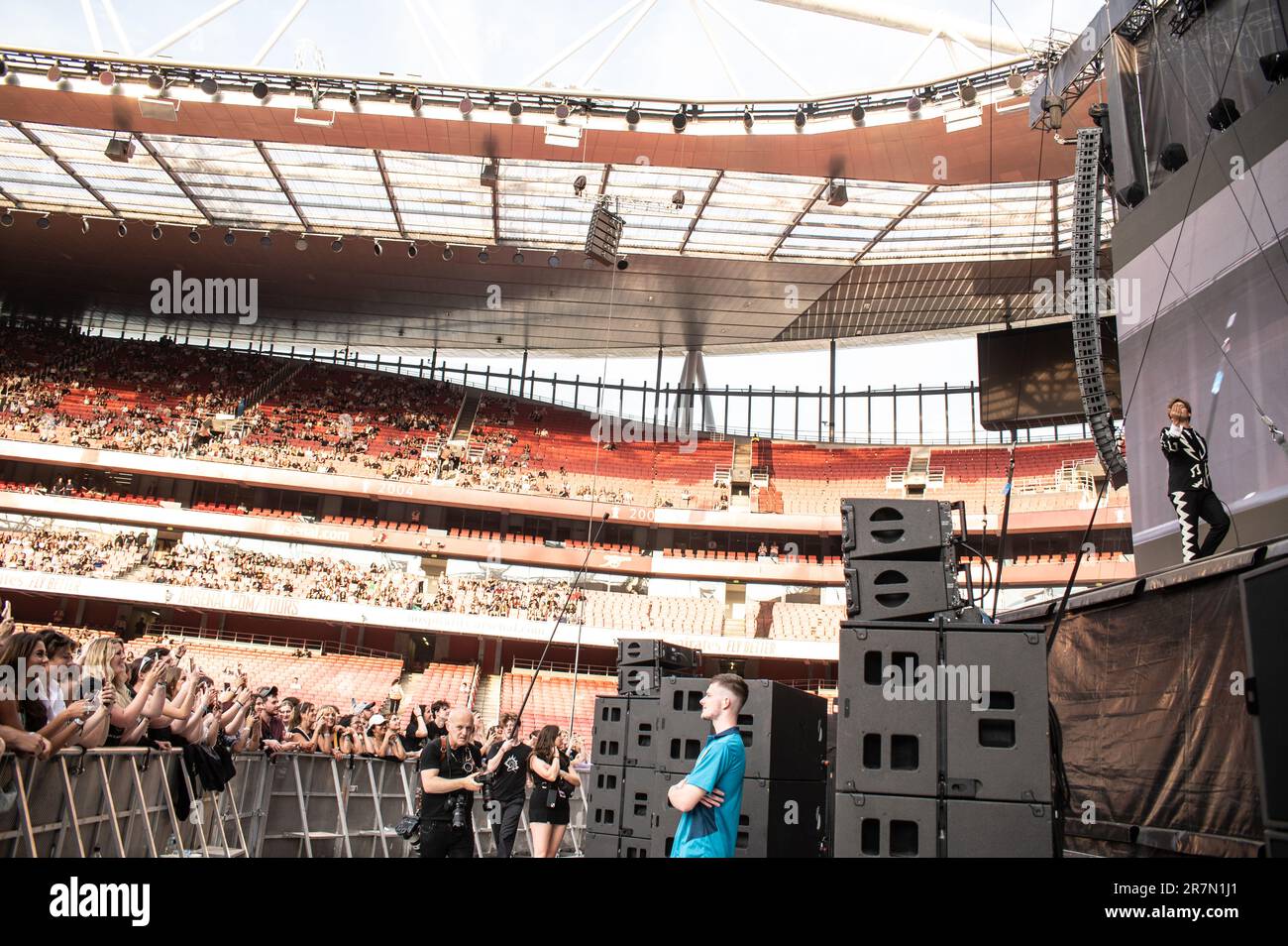 London, UK. 16th June 2023. The Hives play live at Emirates Stadium supporting Arctic Monkeys. Cristina Massei/Alamy Live News Stock Photo