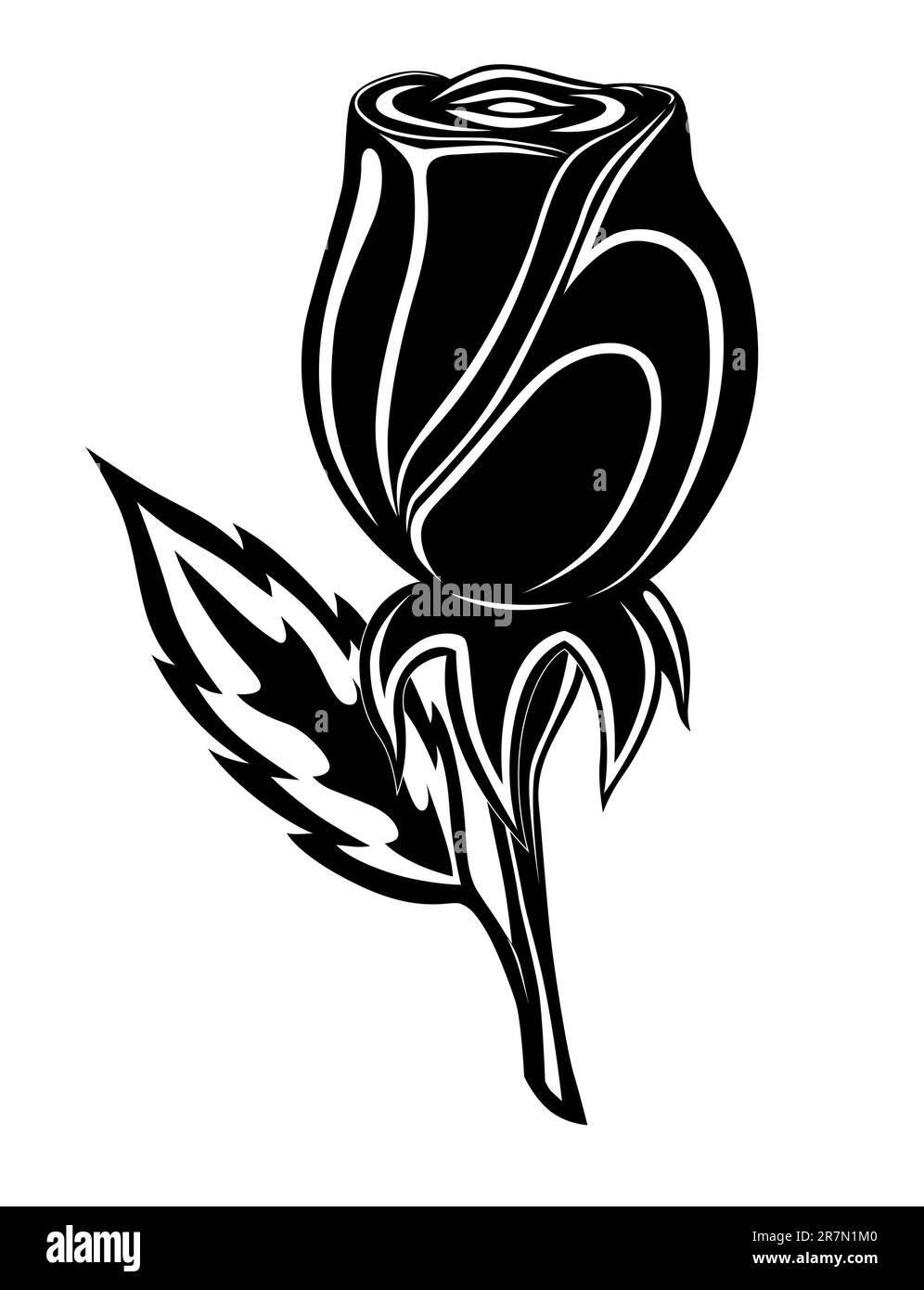 Rose tattoo vector Black and White Stock Photos & Images Alamy