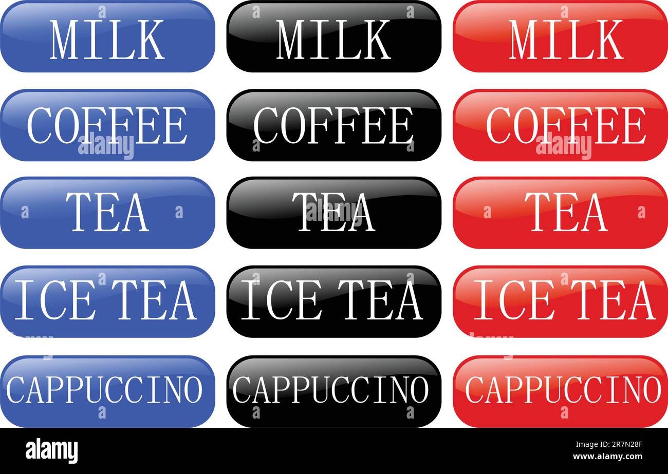 collection of buttons for drink vector Stock Vector Image & Art Alamy