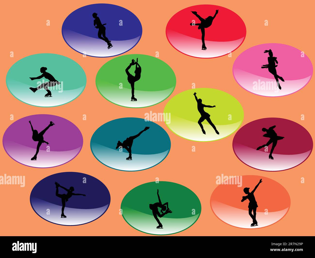 Professional ice skater women Stock Vector Images Alamy