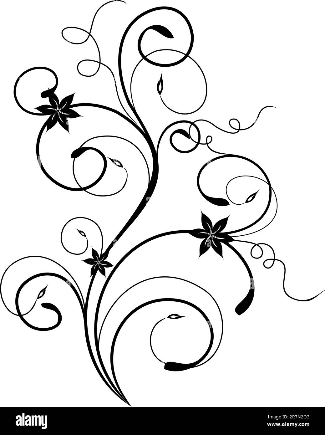 Illustration the flower or element for design - vector Stock Vector ...