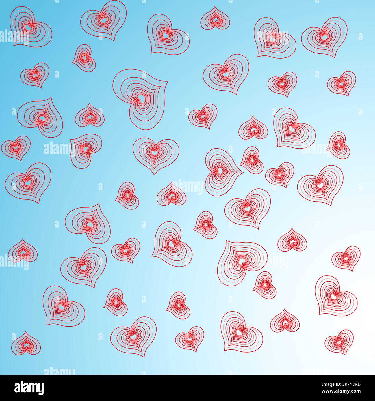 Abstract red hearts on a white background.Vector illustration Stock ...