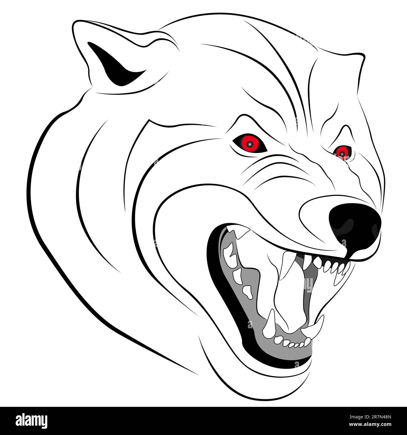 Abstract Wolf, tattoo Stock Vector