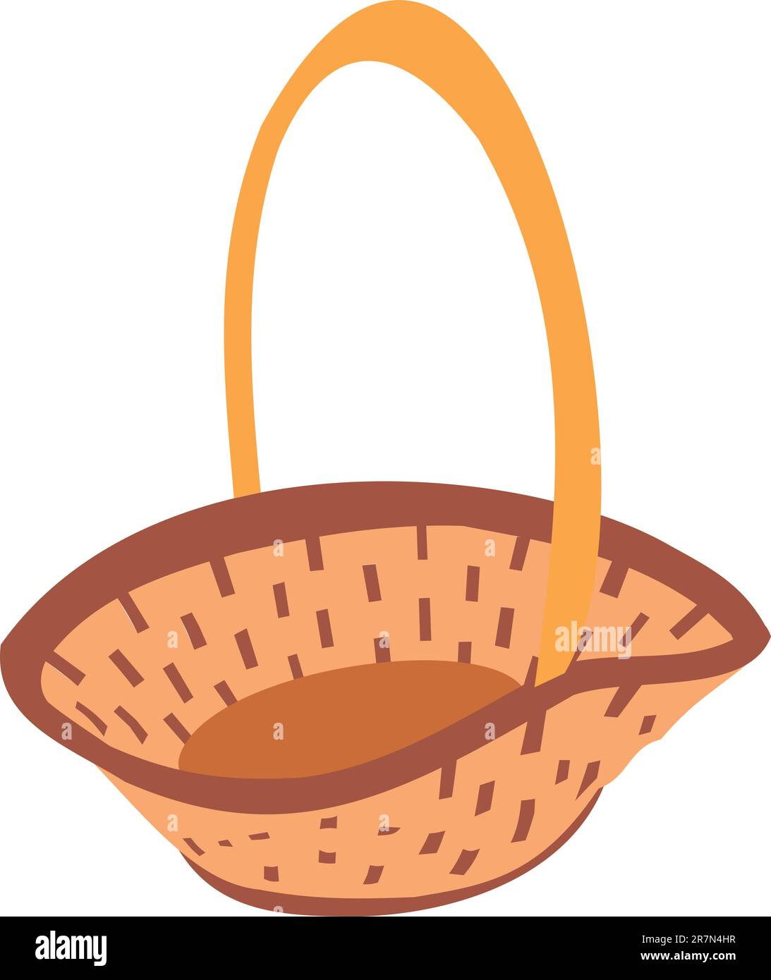 Wattled basket. A beautiful basket Stock Vector
