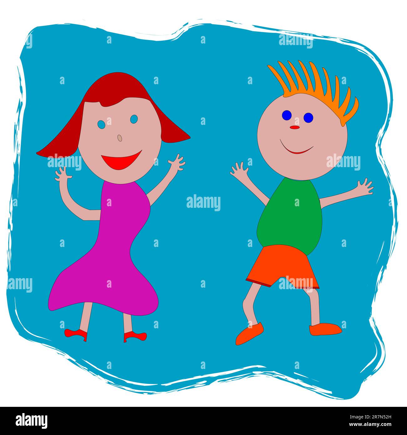 https://c8.alamy.com/comp/2R7N52H/happy-boy-and-girl-vector-art-illustration-more-drawings-you-can-find-in-my-gallery-2R7N52H.jpg