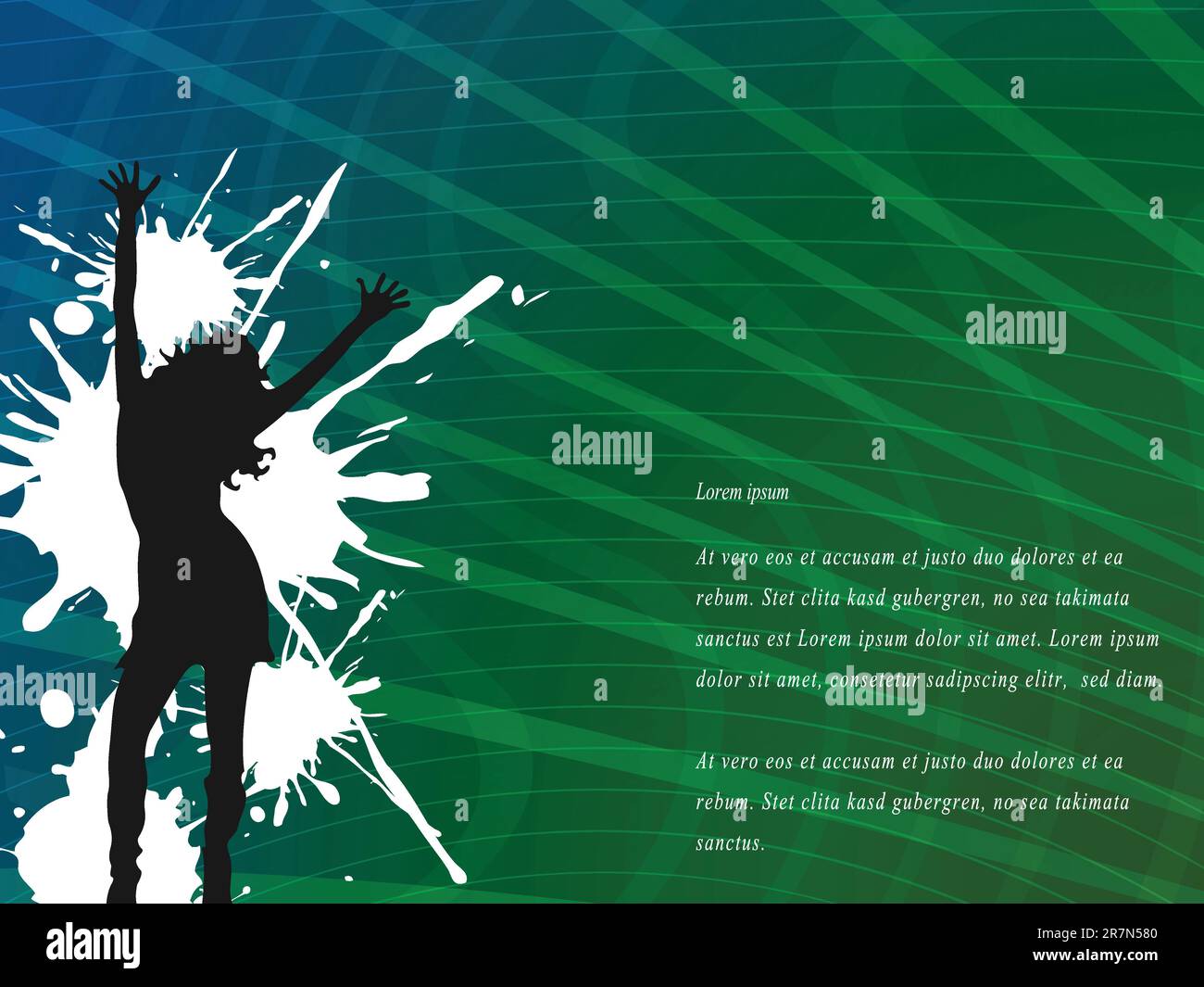 green vector background, abstract art illustration Stock Vector Image ...
