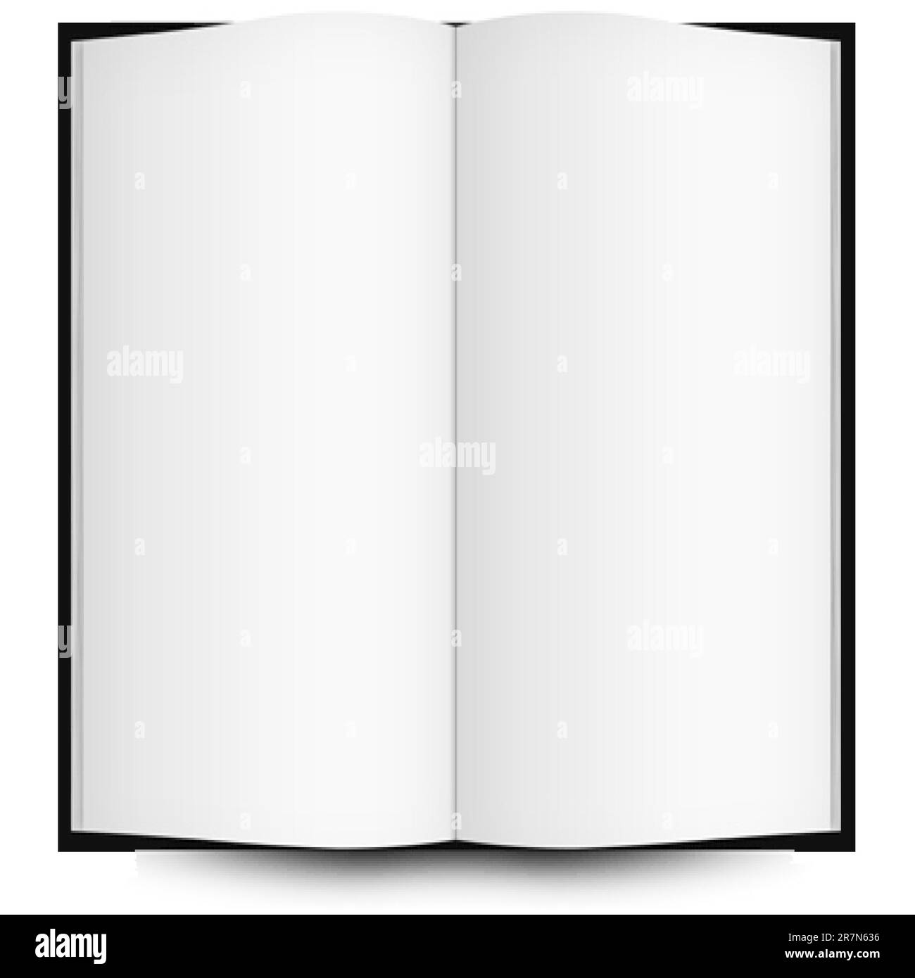 open book with blank pages, abstract vector art illustration Stock Vector