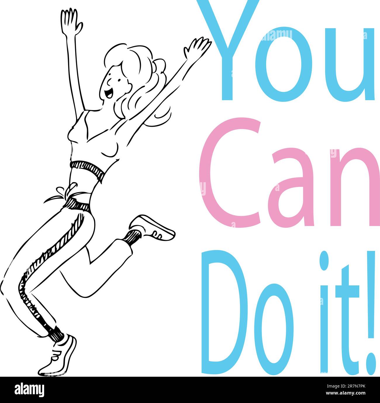 Happy runner woman Stock Vector Images - Alamy