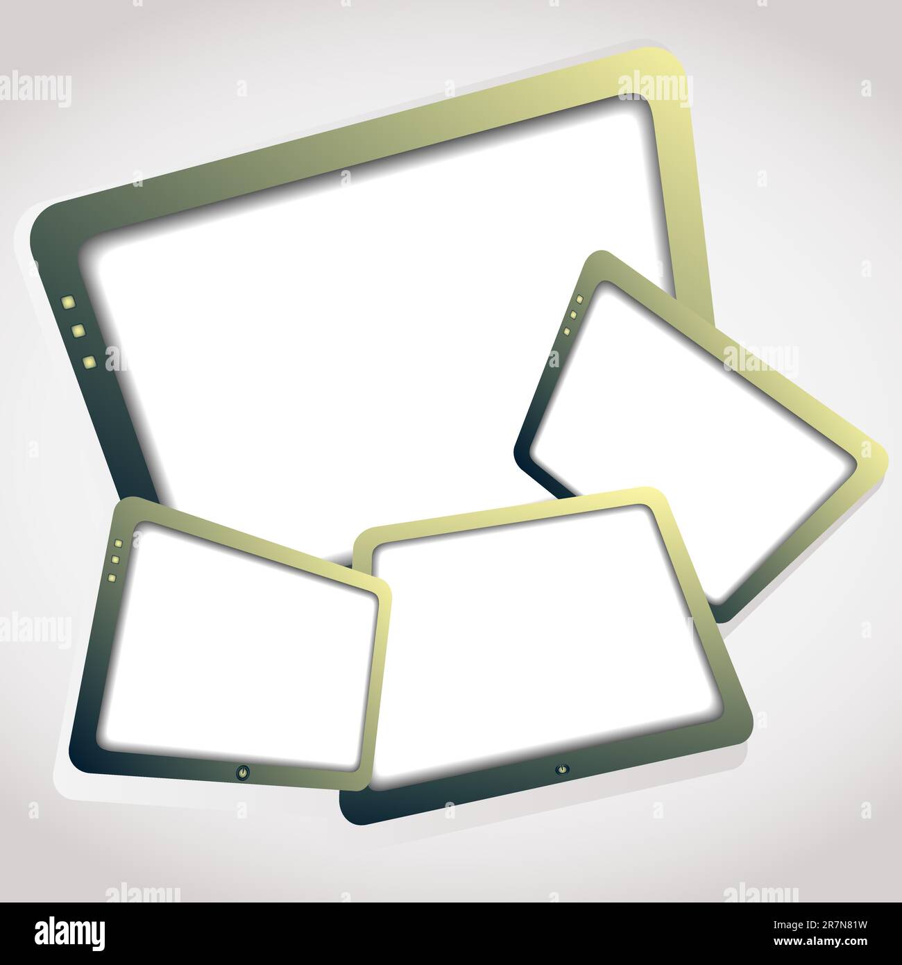 Information frameworks made of four television screens located on a