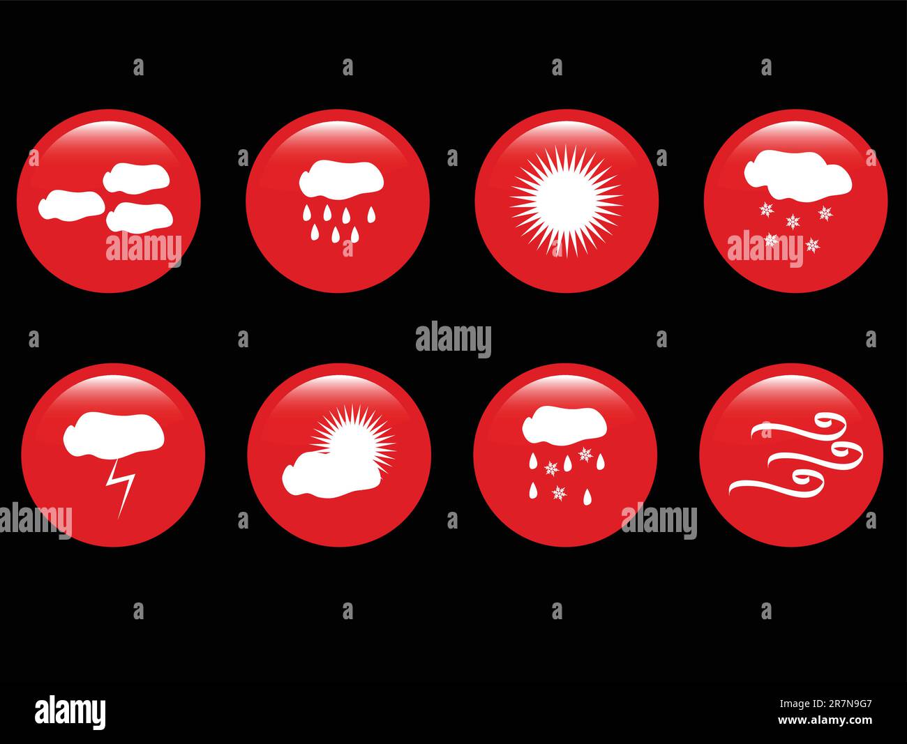 weather icons - vector Stock Vector Image & Art - Alamy