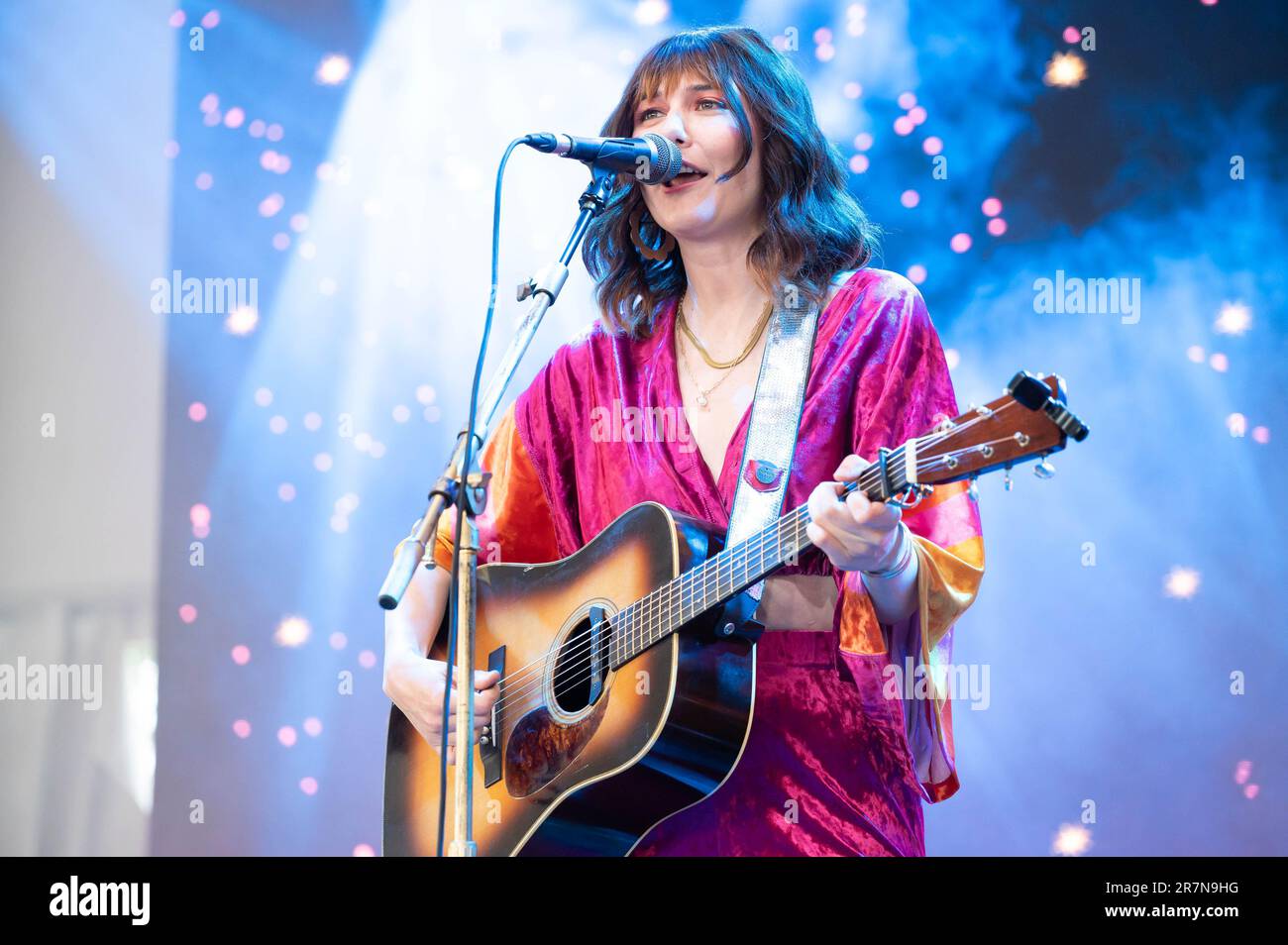 Molly Tuttle and Golden Highway perform during Day 1 of the 2023 Bonnaroo Music & Arts Festival on June 15, 2023 in Manchester, Tennessee. Photo: Darren Eagles/imageSPACE/MediaPunch Stock Photo