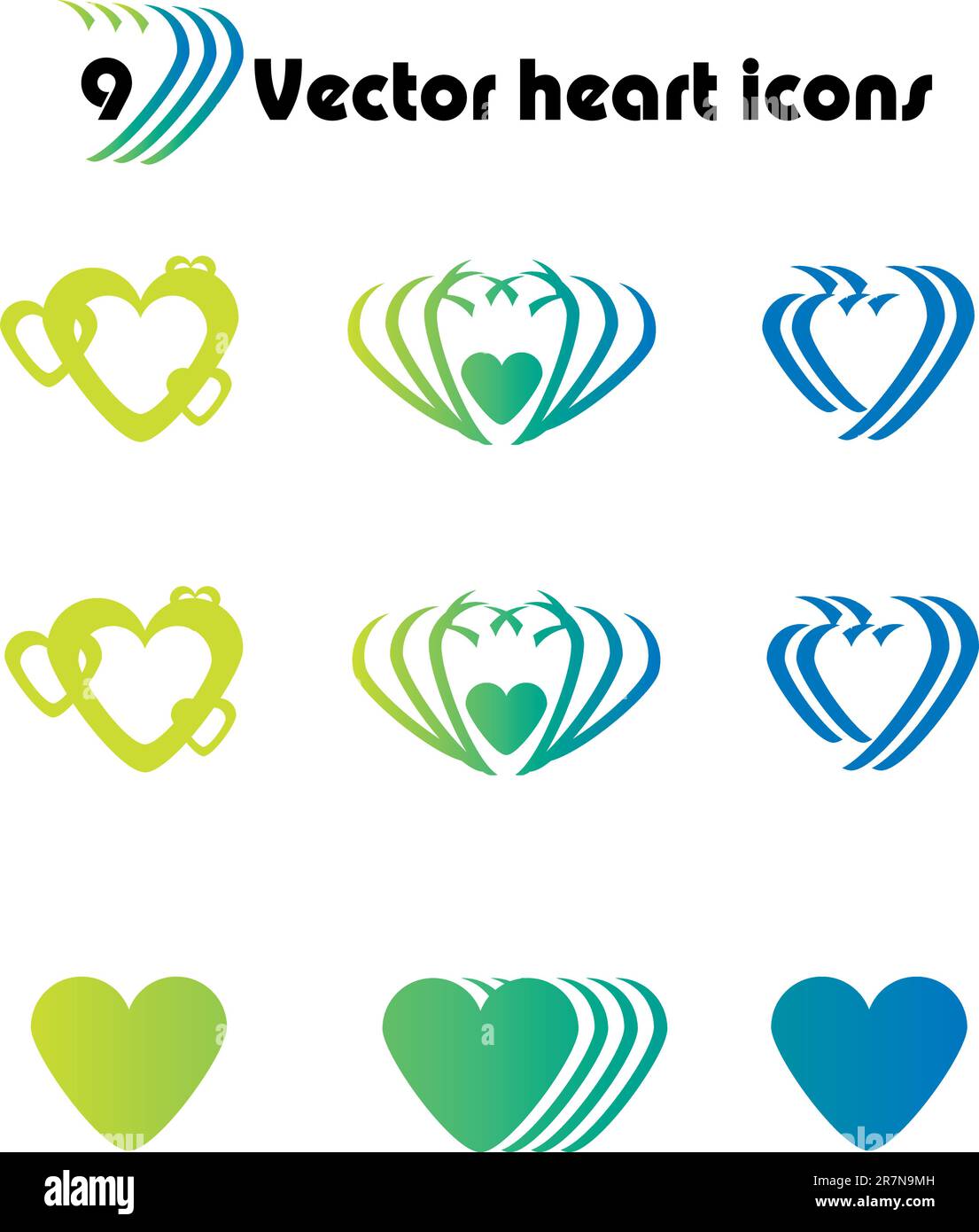 Vector heart icons. Simply change Stock Vector