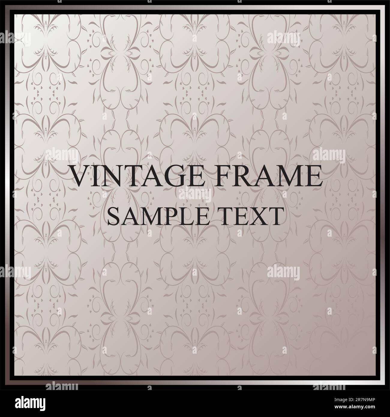 Illustration of floral vintage frame. Vector Stock Vector Image & Art ...