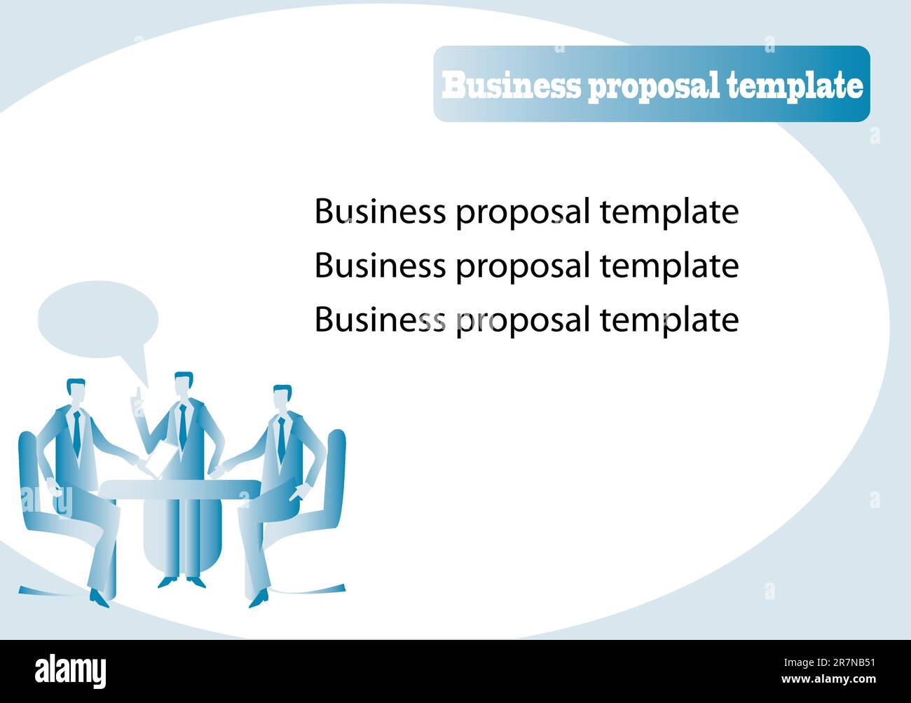 Business Proposal Template With Speaker And Speech Bobble Stock Vector business-proposal-template-with-speaker-and-speech-bobble-stock-vector