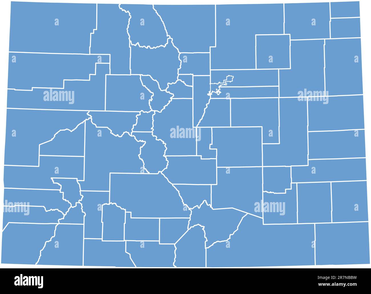 Wyoming map by counties Stock Vector Image &amp; Art - Alamy