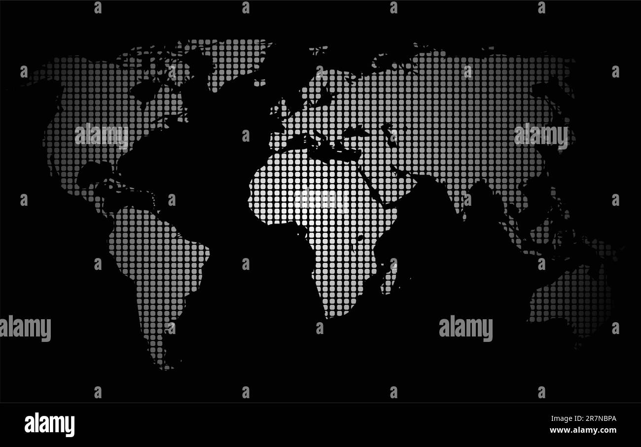 dotted world map Stock Vector Image - Dotted World Map 2R7NBPA 