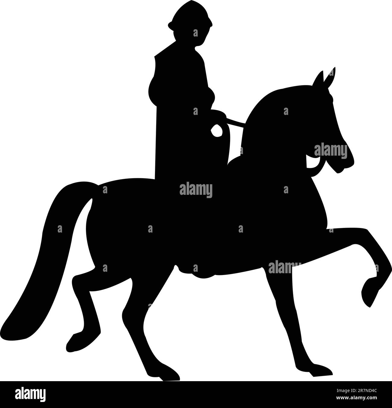 jockey silhouette - vector Stock Vector