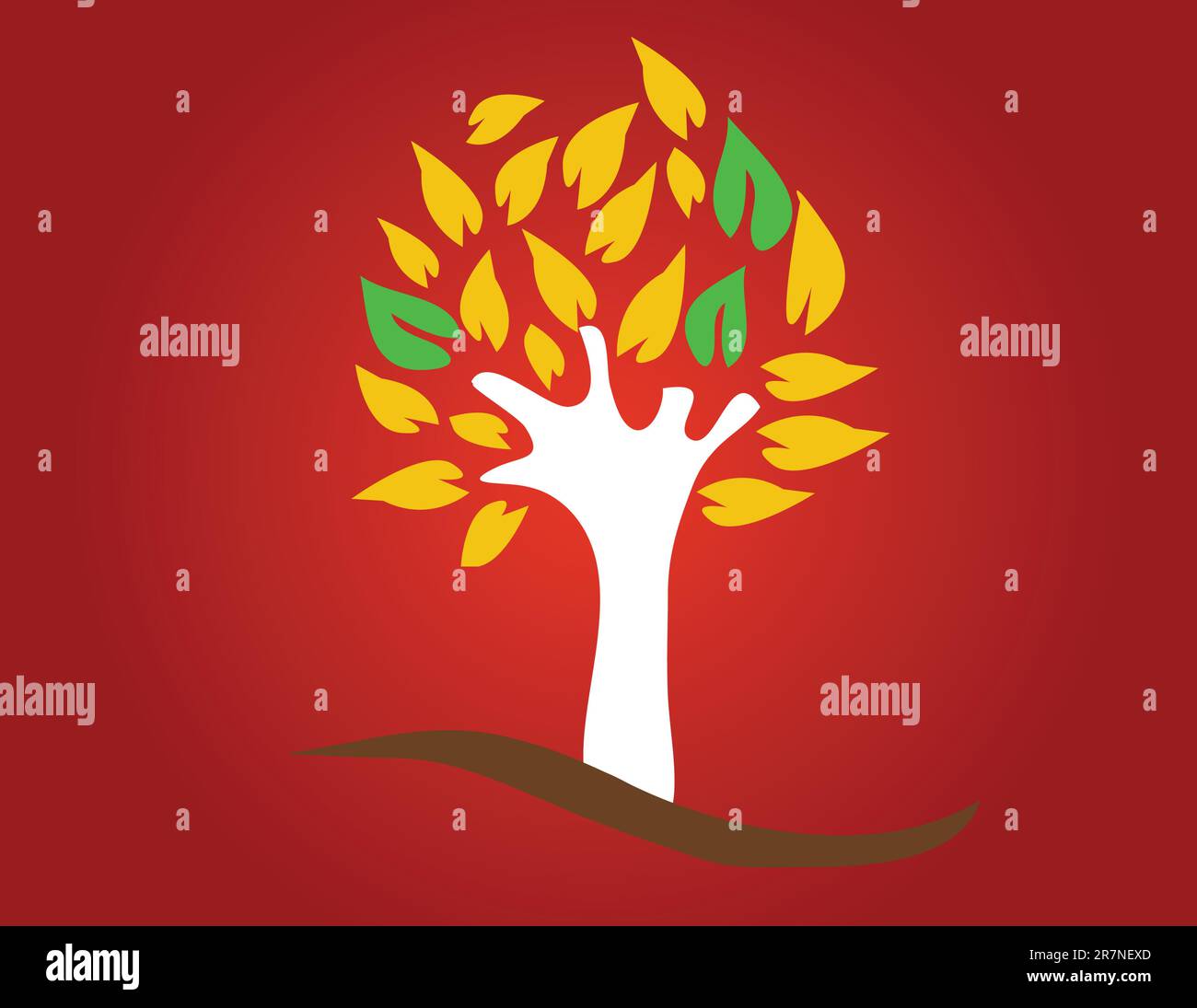 Color tree - vector illustration Stock Vector Image & Art - Alamy