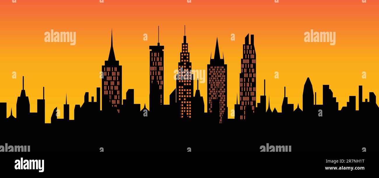 High rise building dawn Stock Vector Images Alamy