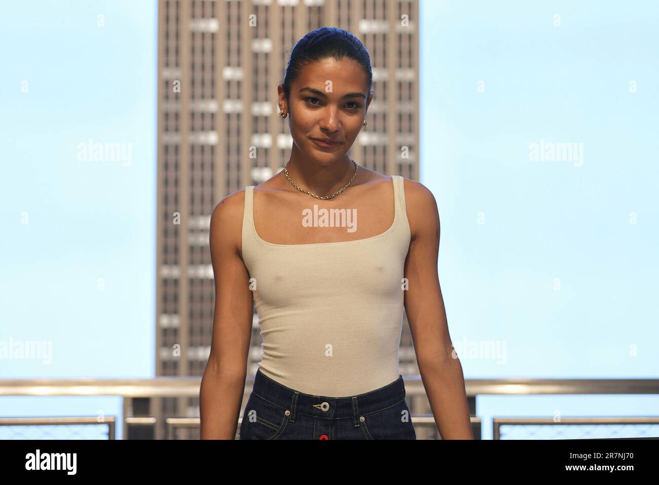 Empire State Building, New York, USA, June 16, 2023 English Pop Olivia Dean Tour 2025 Usa