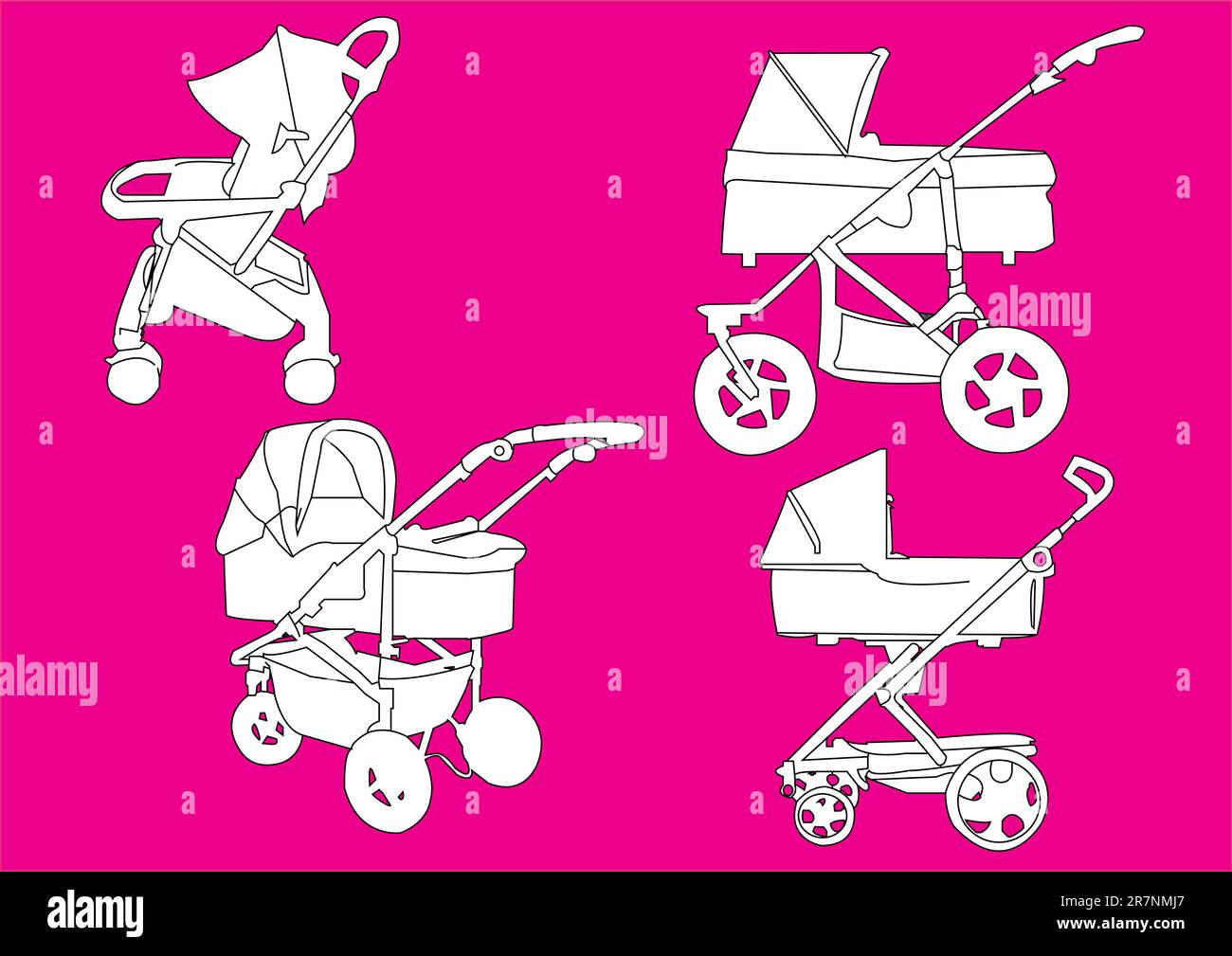 prams collection - vector Stock Vector Image & Art - Alamy