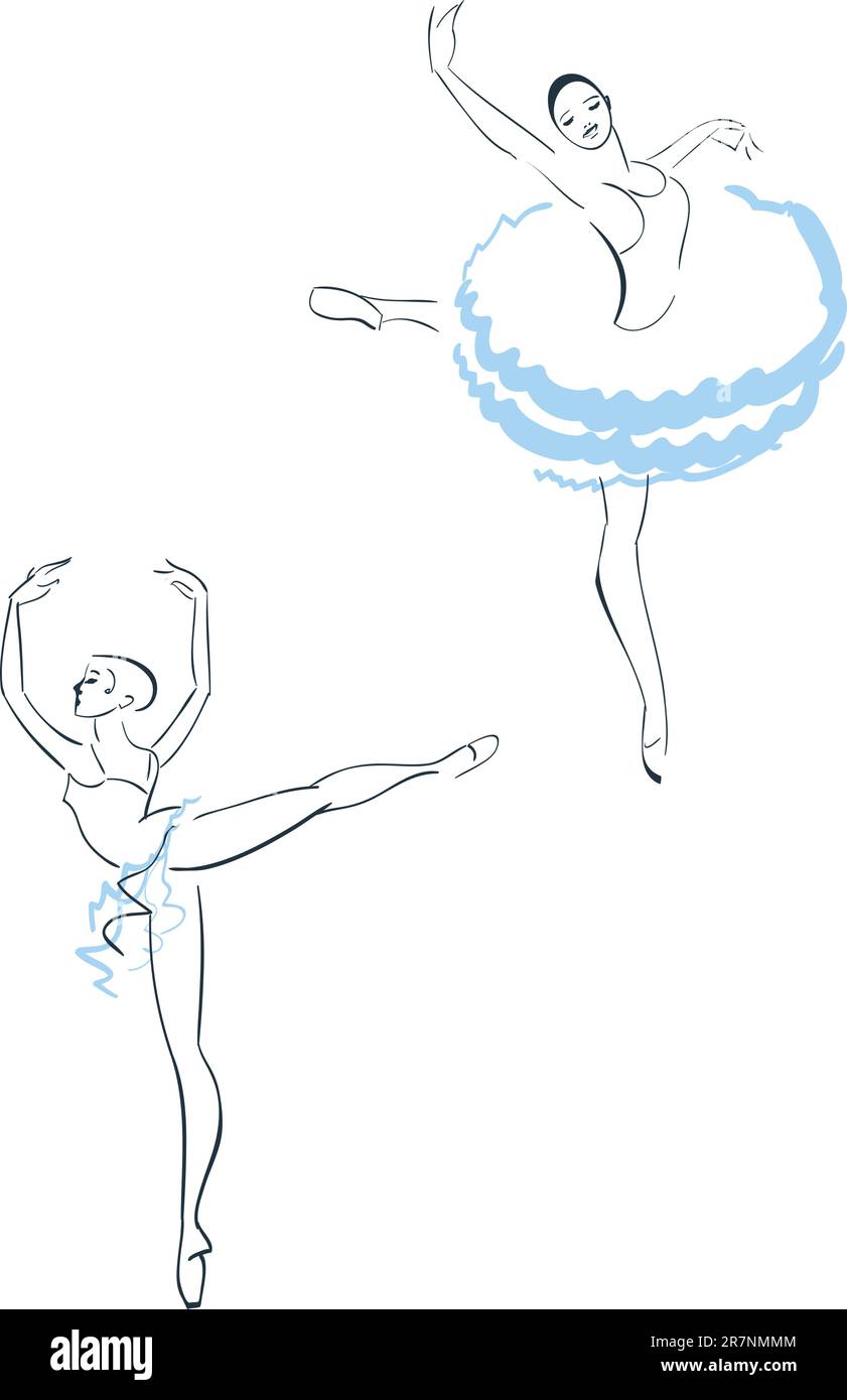 Illustration of Two ballerinas Stock Vector Image & Art - Alamy