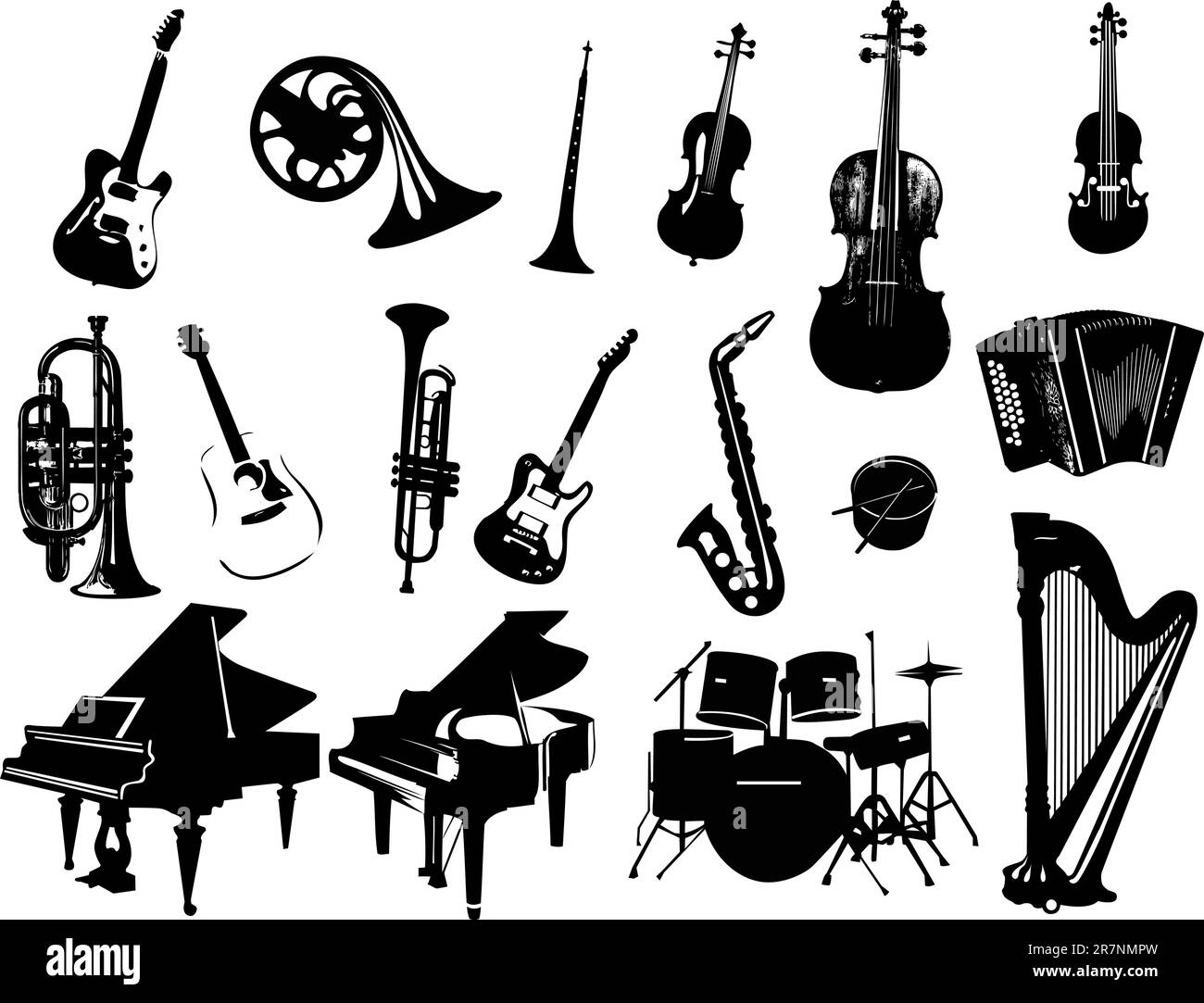 Music instrument vector Stock Vector Image & Art Alamy