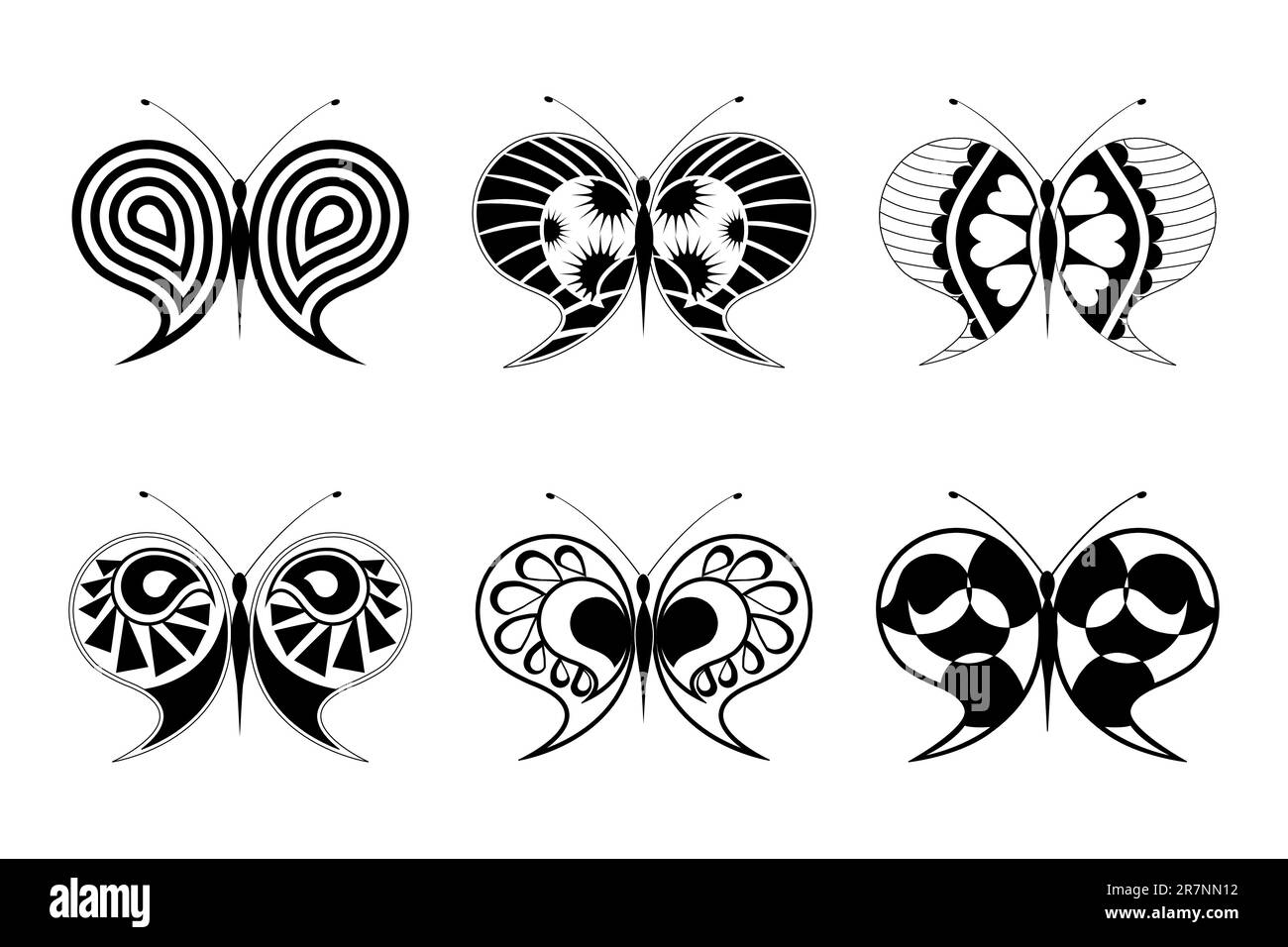 illustration of floral butterfly on white background Stock Vector Image ...