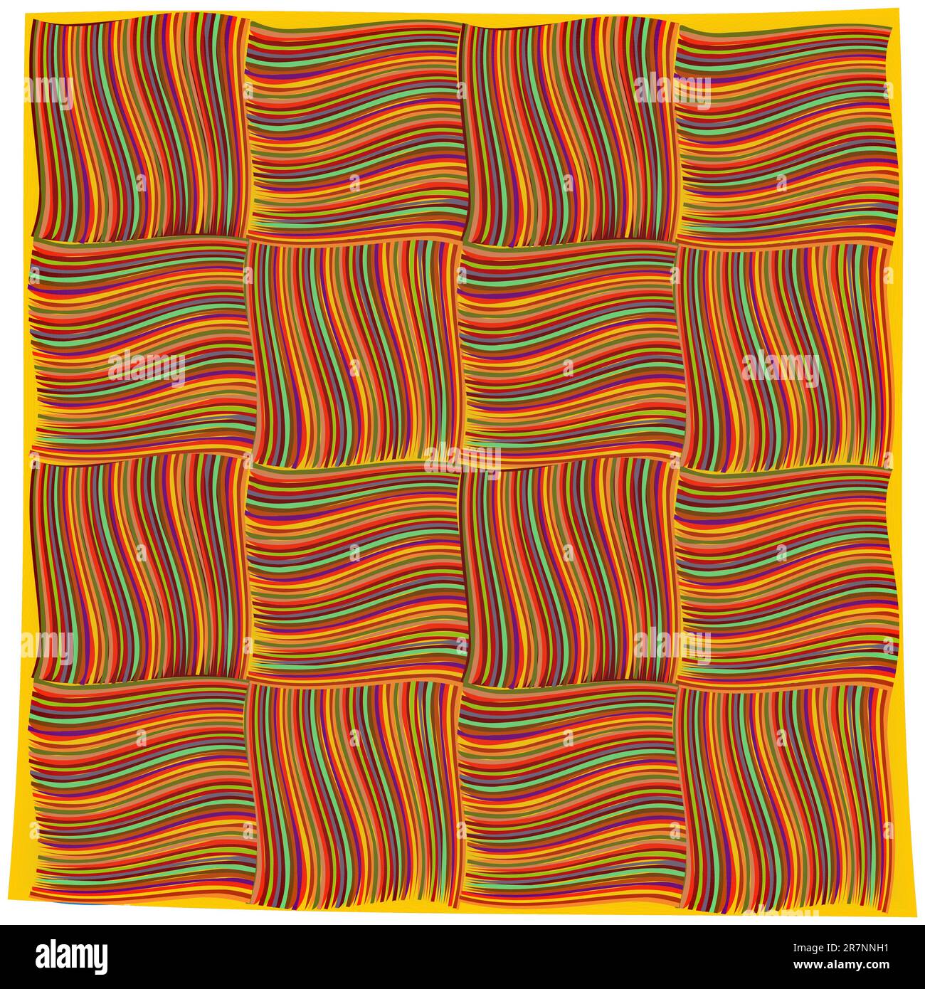 orange handkerchief against white background, abstract vector art illustration Stock Vector
