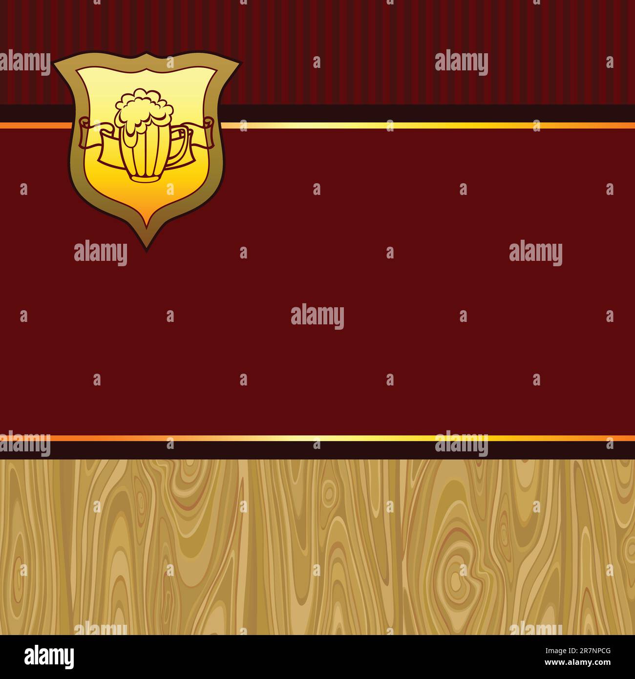 beer background, this illustration may be useful as designer work Stock Vector