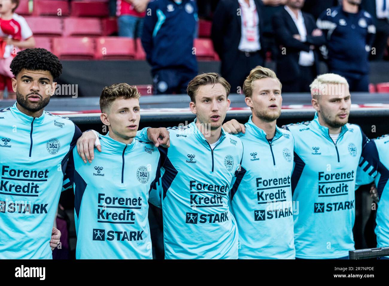 Copenhagen, Denmark. 16th June, 2023. (LR) Philip Billing, Jesper