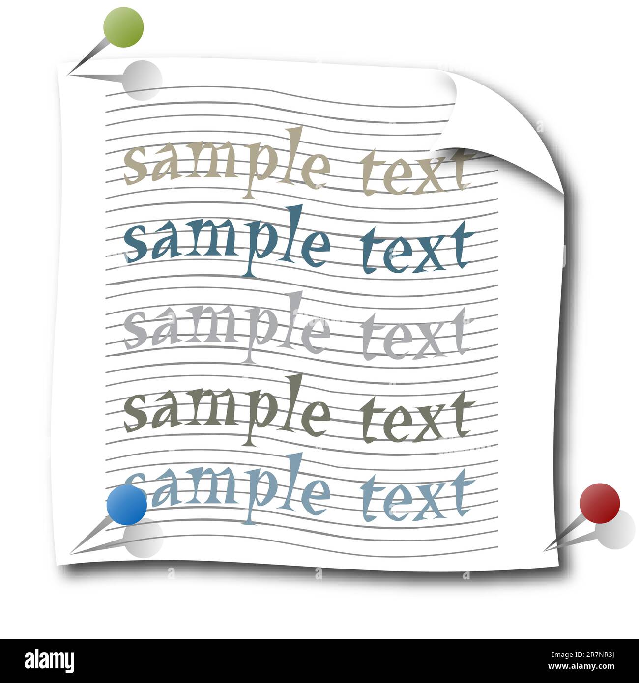 note for desktop, space for text, vector art illustration Stock Vector ...