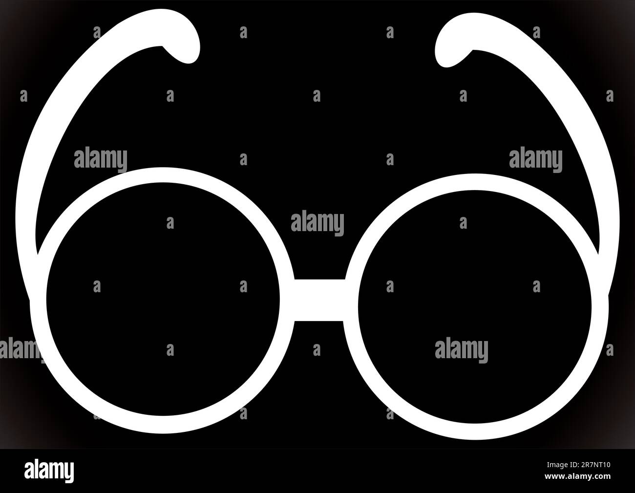 Black glasses. Sunglasses. Points in a frame Stock Vector
