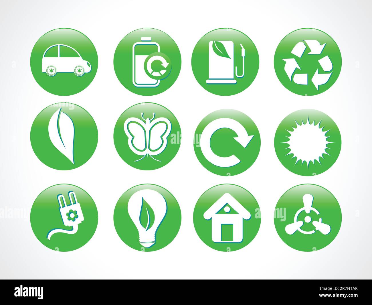 abstract green eco icon vector illustration Stock Vector Image & Art ...