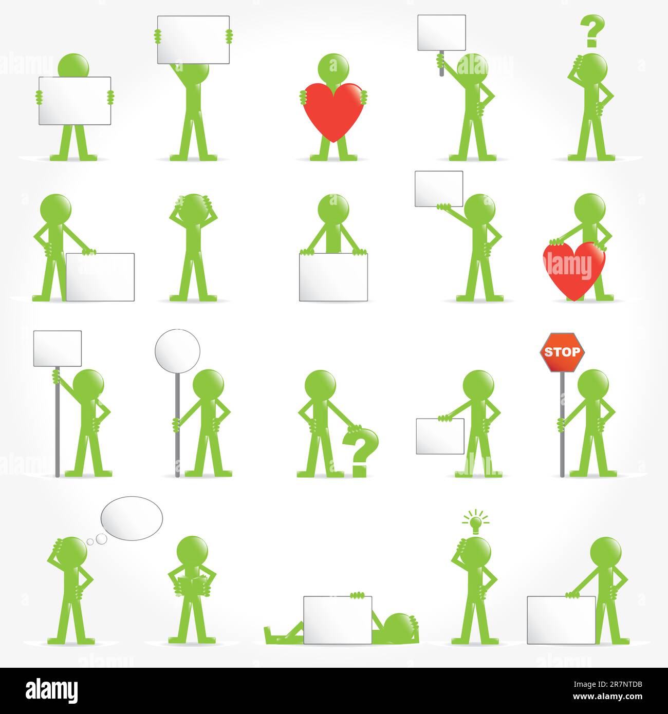 People vector 3D icon set arrows concept illustration Stock Vector ...
