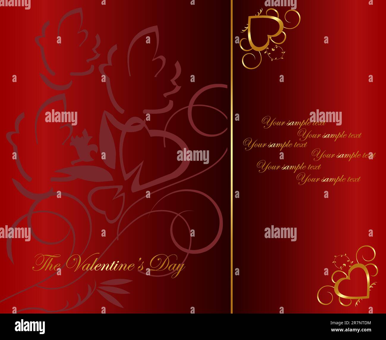 The Valentine's day. Vector Stock Vector Image & Art - Alamy