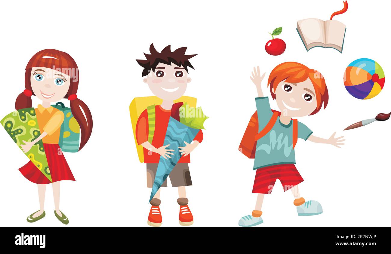 vector illustration of a school set Stock Vector Image & Art - Alamy