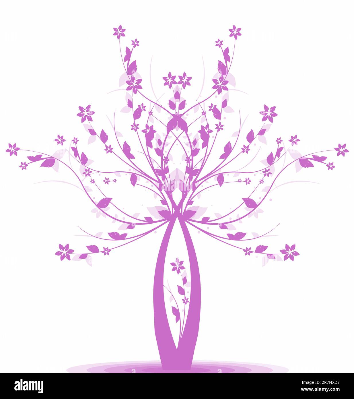 Beautiful art tree isolated on white background Stock Vector Image ...